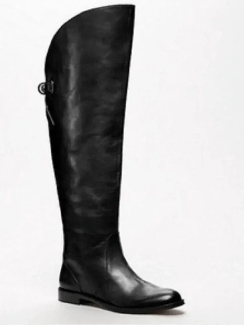 Coach Women's Cheyenne Leather Black Riding Boots | Size 7